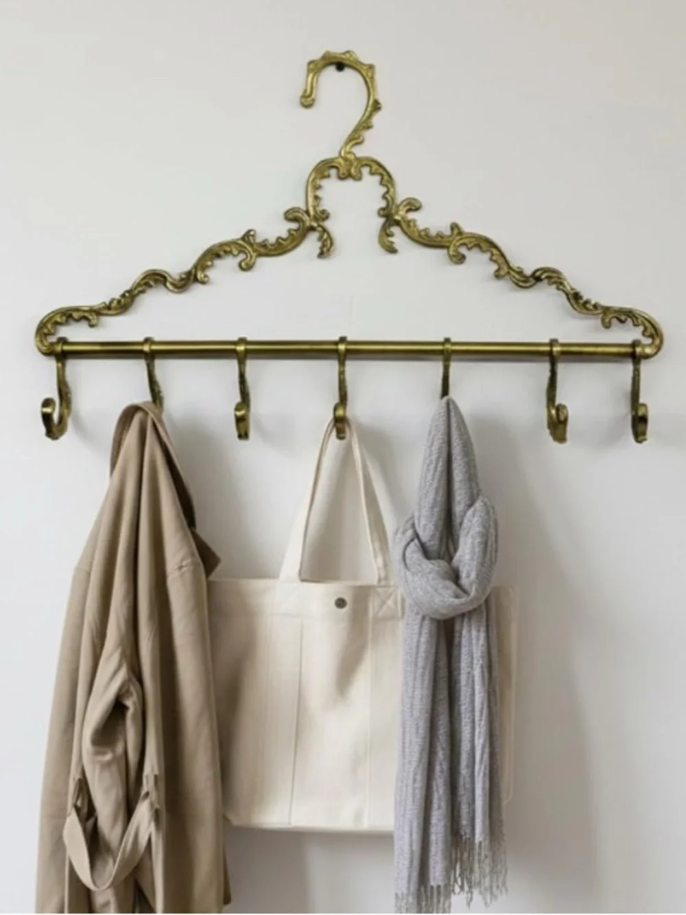 Victorian Trading Co. Parisian Brass Decorative 7-Hook Hanger